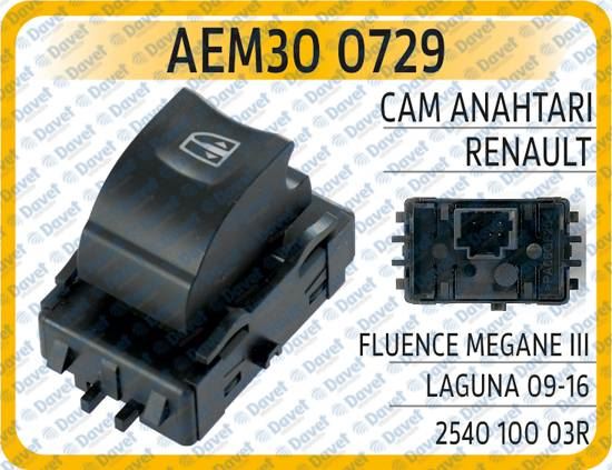 AEM 300729 Cam Anahtari Renault Fluence Megane Iii Laguna 09-